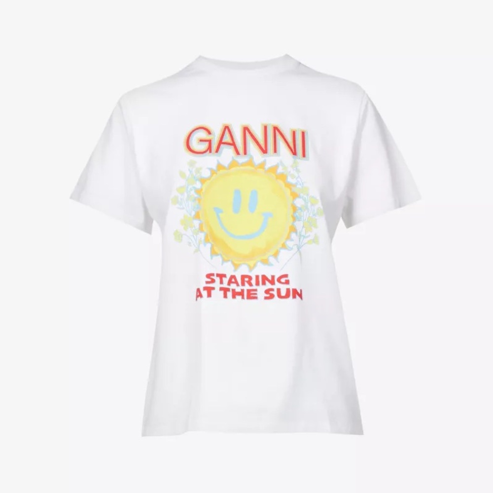 ☀️ GANNI Staring At The Sun T-Shirt size LARGE